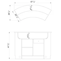 Reception Desk LED Illuminated Curved Reception Desk Area Counter Round Reception Desk 2
