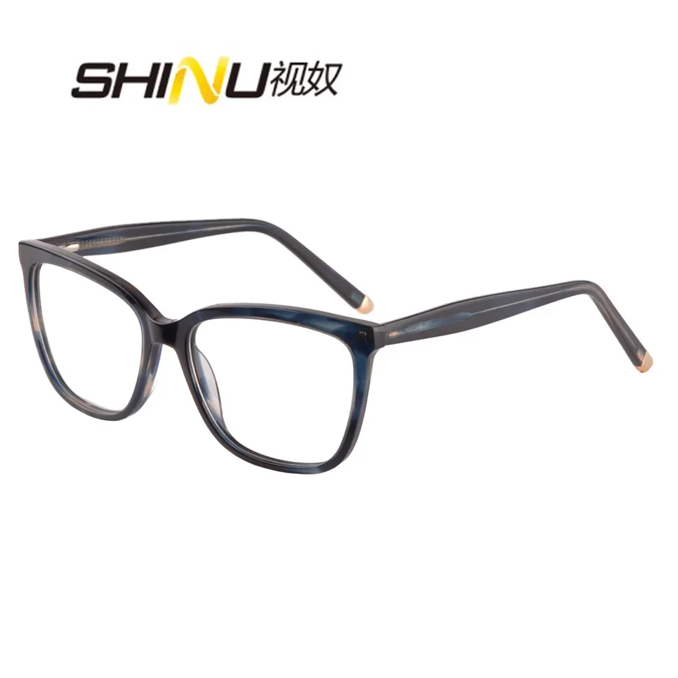 

Очки для чтения женские с ацетатной оправой, аксессуар для чтения с многофокальными линзами ближнего и дальнего действия, при близорукости, D377