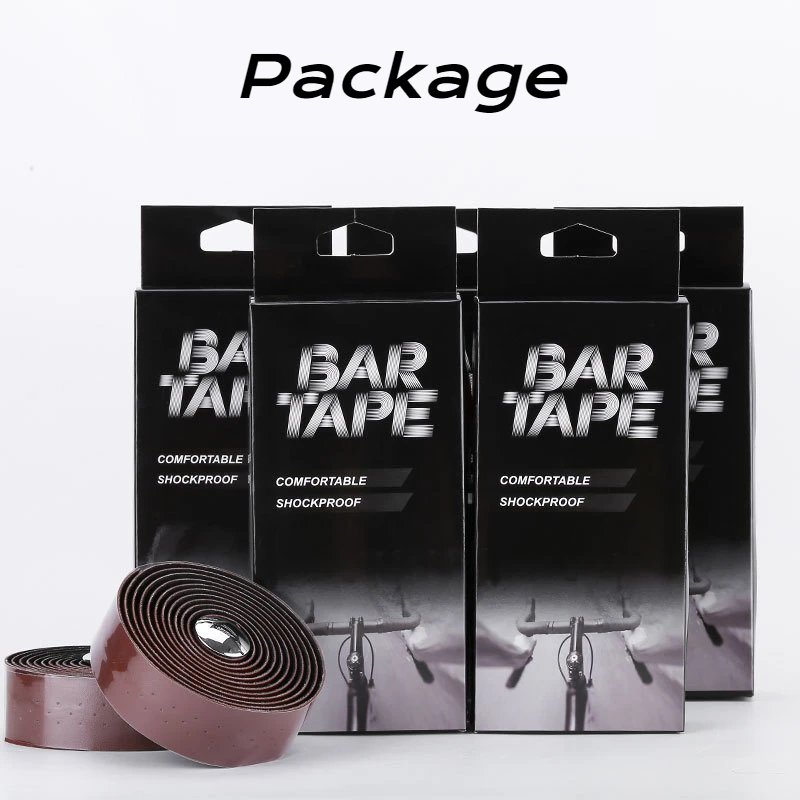 2PCS Bicycle Handlebar Tape Bicycle Road PU Artificial Leather EVA Textured Punch Strap Cycling Gear 2150x30x3mm Accessories