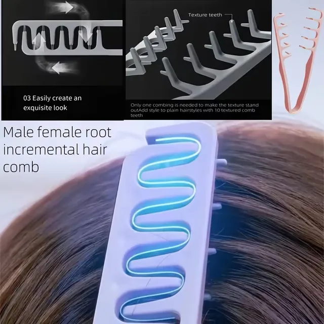 1/2/5Pcs Volumizing Wide-Tooth Hair Styling Comb Curling Tools Fluffy Texture For Men Ideal For All Hair Types Hairstyling Tools 5