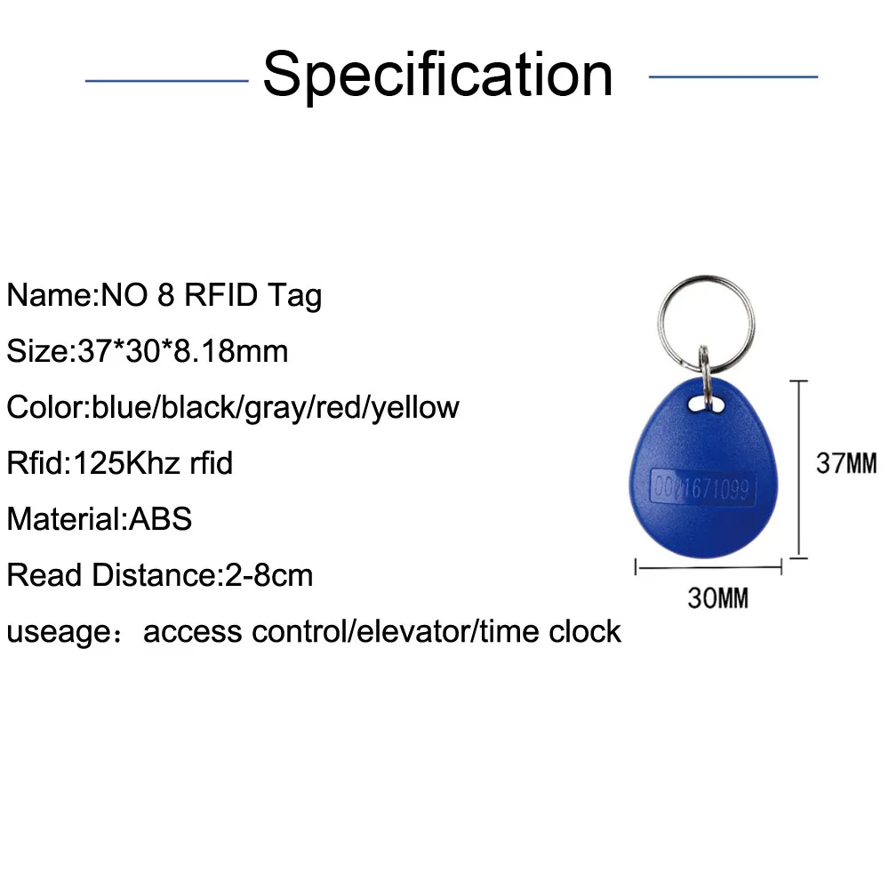100pcs NO8 Assurance 125KHZ EM ID CARD Read Only 4100 Reaction ID card RFID Tags