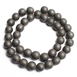 Rose Gold Hematite Round Beads for Jewelry Making and DIY Accessories (Matte Black)
