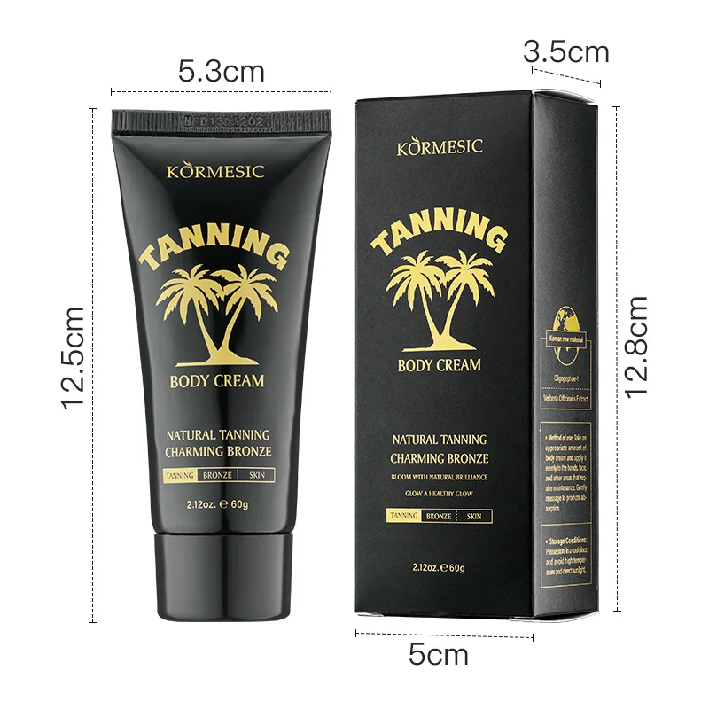 KORMESIC Tanning Body Cream Moisturizing Easy Coloring Body Cream Care