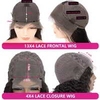 Perruque Lace Front Wig Remy naturelle crépue lisse, cheveux humains, sans colle, pre-à-porter, 4C 6