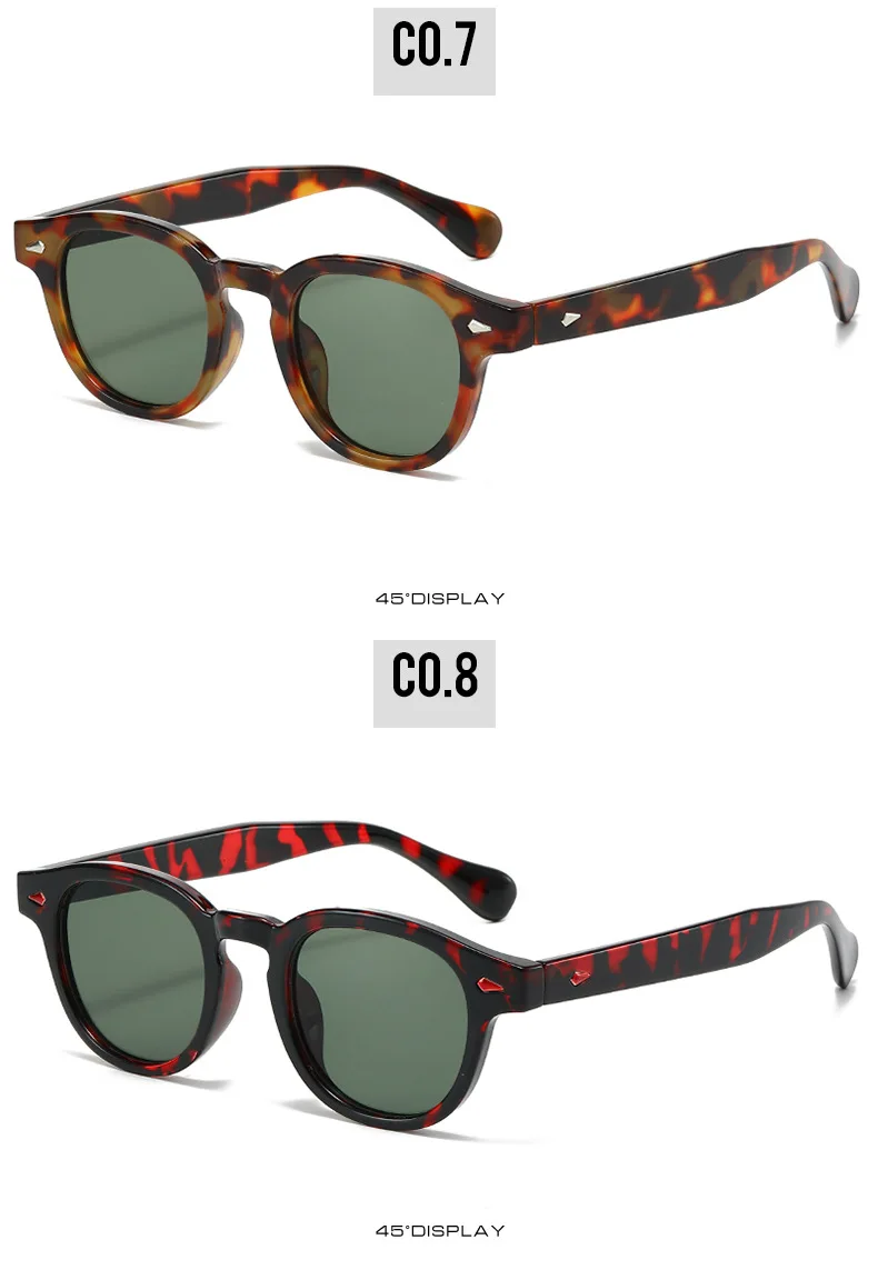 Herren-Sonnenbrille im Retro-Stil mit orangefarbenem Rahmen, kann verschreibungspflichtig werden, maßgeschneidert, lässig, klein, rund, Schildpatt-Brille, UV400, kleines Gesicht – Detail 10