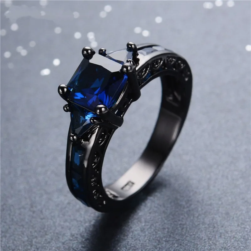 

14K Multi-tone gold natural Sapphire Ring Anillos De Bizuteria Bague Etoile Obsidian Diamante diamond jade Ring Rock Men women
