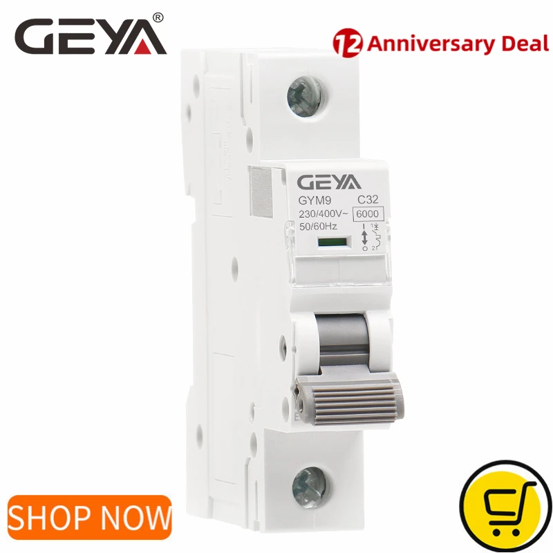Geya Ac Mini Circuit Breaker 1 Pole GEYA Mini Circuit Breaker 1-Pole 6A To 63A - DIN Rail Mount For AC 230/400V (Type C) 50 A Circuit Breaker - Foto 10