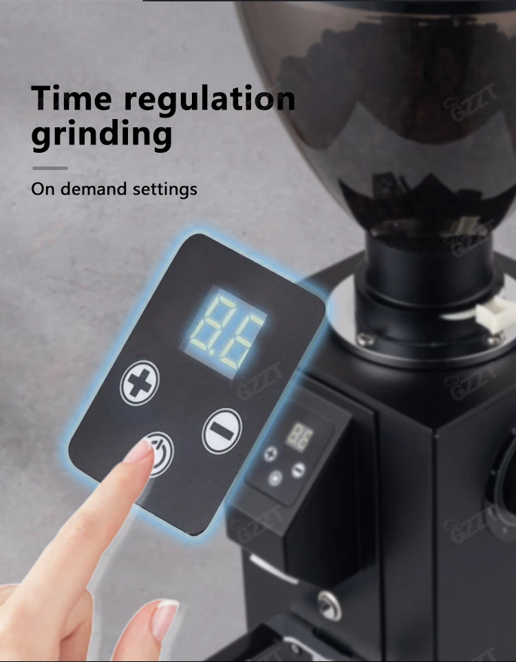GZZT TCG64 Electric Coffee Bean Grinder 64mm Flat Burr Quantitative Grinding Maker Espresso Grinder Coffee Mill 220V 110V 5