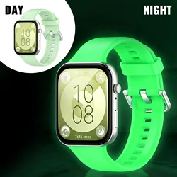 Luminous Silicone Sport Wristband Bracelet for Huawei Fit 4Pro (Green)