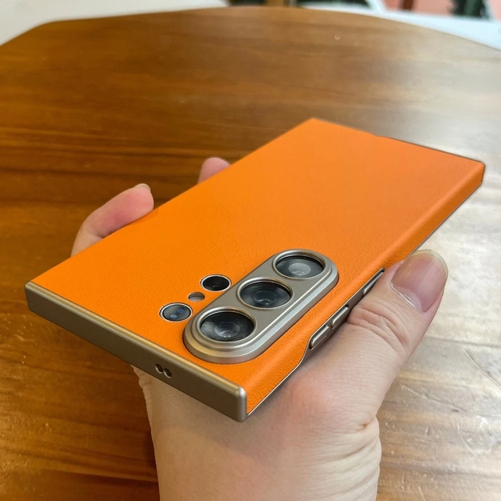 Leather Curved Case - Skin-Friendly Matte Business Shockproof Cover