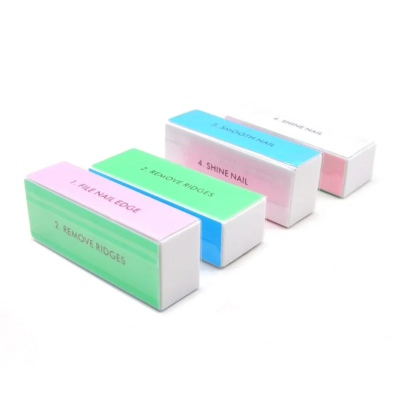 Colorful 4-Way Nail Buffer Blocks - Shine & Polish Kit (5 Pieces)