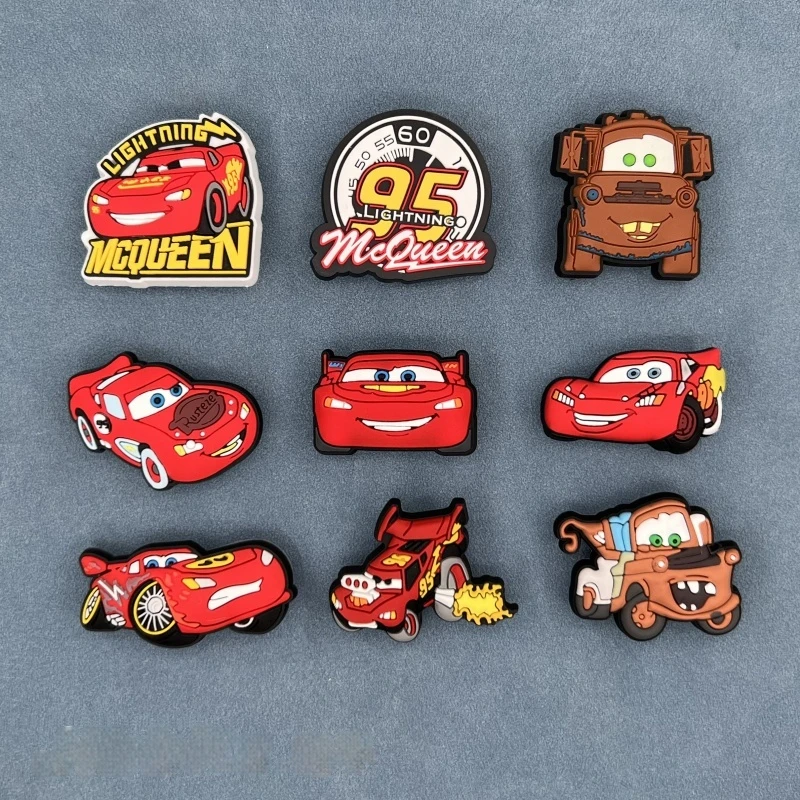 New Lightning Mcqueen Car Hole Shoes Cartoon Shoes Flower Car Story Cartoon Image Surround Shoes Decoration