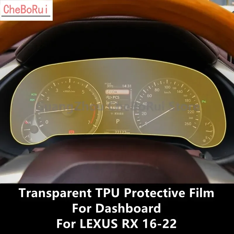 

For LEXUS RX 16-22 Dashboard Transparent TPU Protective Film Anti-scratch Repair Film Accessories Refit