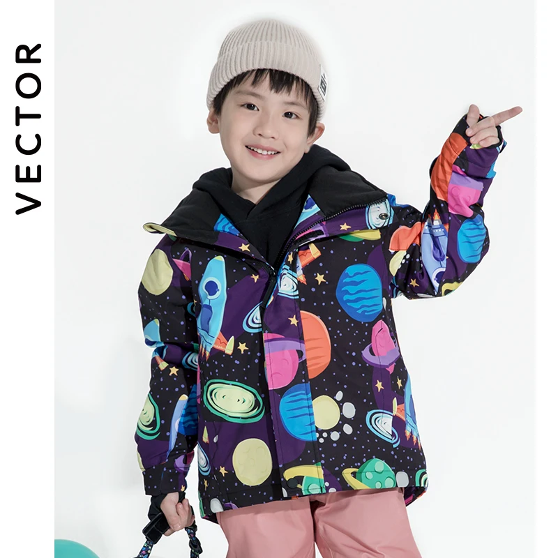 VECTOR Ski Professional Children's Ski Jacket Pants Warm Waterproof Boys Girls Outdoor Skiing Snowboarding Winter Kids Set ski jacket,kids snow suit