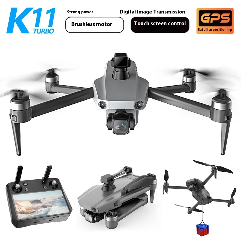 NewVision K11 Tubro 8K Drone 5G Trasmissione WIFI 4KM Ostacolo FPV GPS HD Fotocamera 3 assi Gimbal Brushless Pieghevole RC Quadcopter - immagine 2