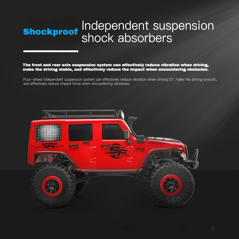 WL104311 RC1:10 electric four-wheel drive double axle climbing car suspended double straight axle off-road toy car model 3
