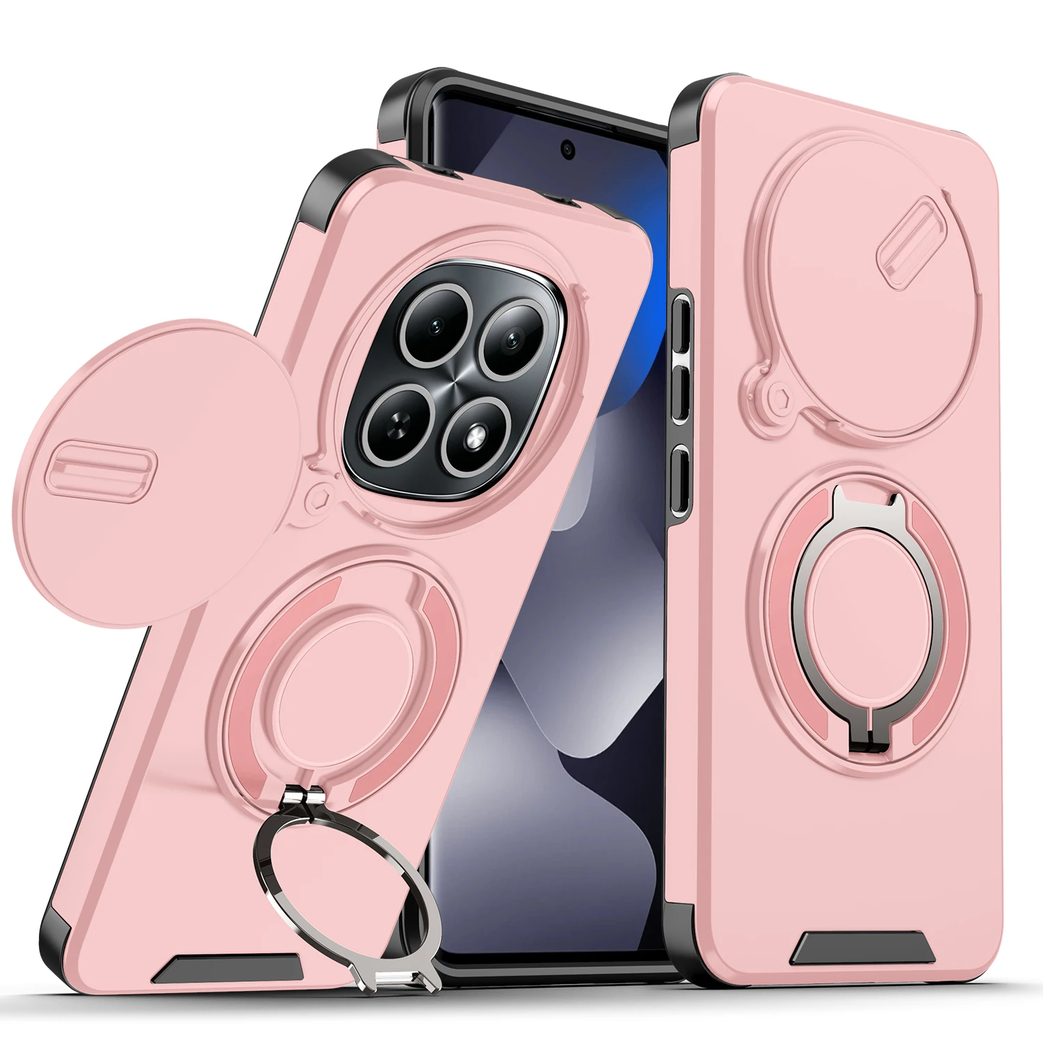 New Armor Case with Slide Lens Protection and Magnetic Ring Holder