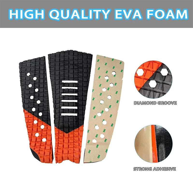 Surf Surfboard Tail Pad EVA Traction Pads EVA Grip Surf Deck Tail Pads Mat Non-Skid Foam Boat Decking Sheet Non-Slip Mat 3M