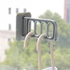 Indoor Self Adhesive Laundry Hanger Drying Rotatable Hook Stand Home Organizer Portable Wall Stick Clothes Hanger Storage Rack 5