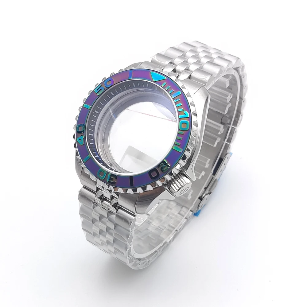 Vibrant 42mm Watch Case with Sloping Bezel