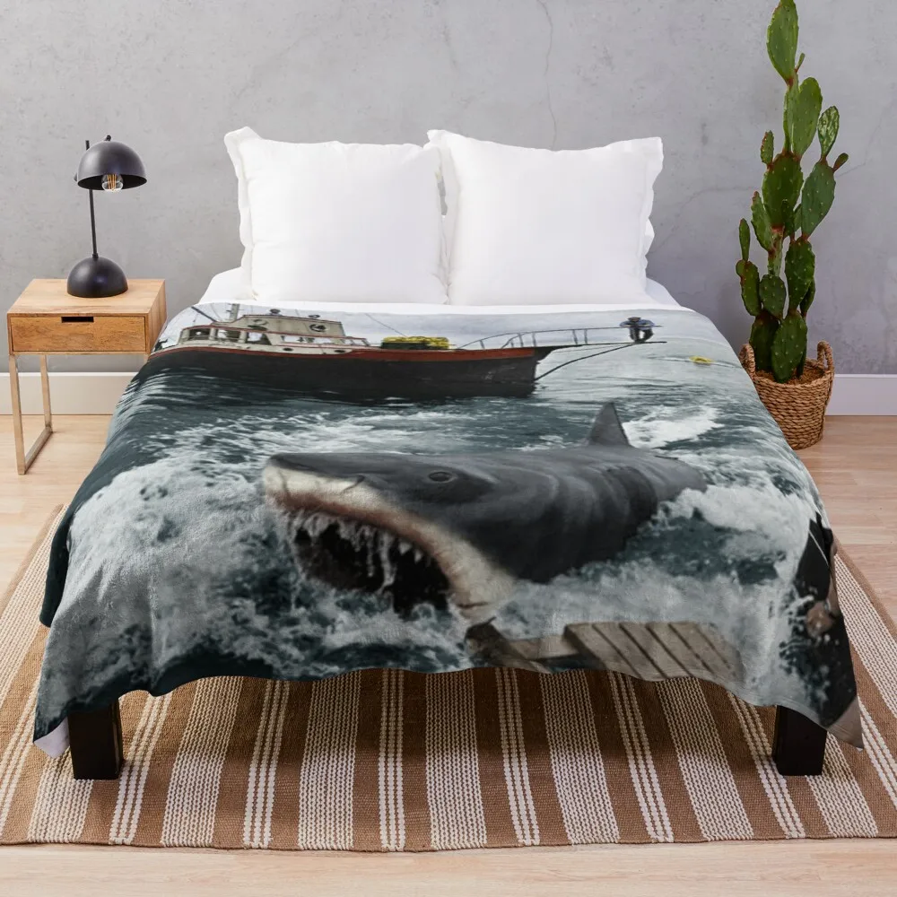 

Jaws Photography Throw Blanket floral throw blanket Personalized gift 3d Blanket fuzzy blanket