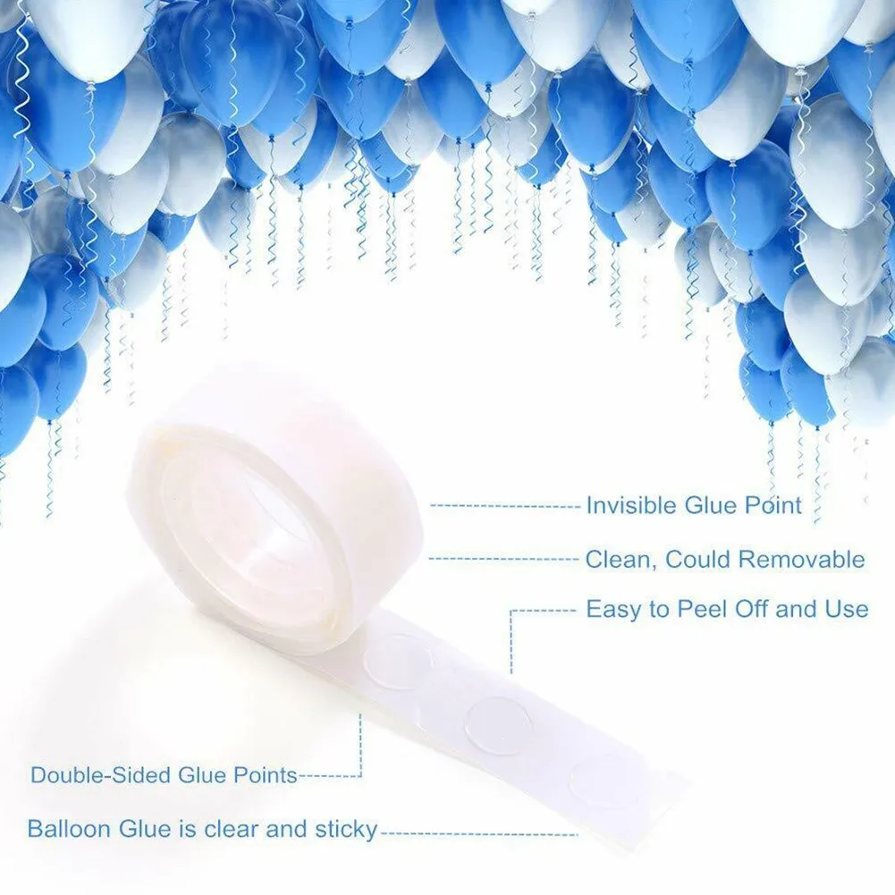 

1 Roll Double-sided Adhesive Dots Transparent Removable Balloon Adhesive Tape Glue For Diy Craft Wedding Birthday Party Decor