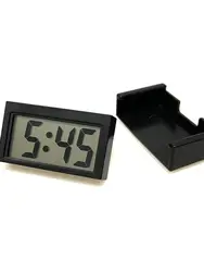 Sleek LCD Display Alarm Clock - Versatile & Portable (Black)