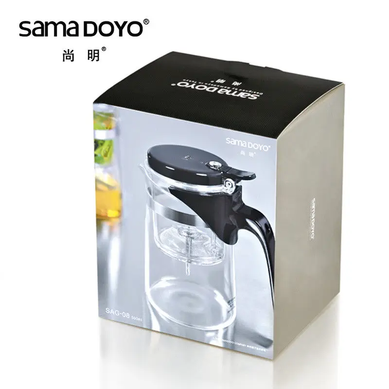 [GRANDNESS] SAMA Samadoyo SAG-08 High Grade Gongfu Teapot & Mug 500ml Elegant Tea Sets Glass Teapot Art Tea Cup Glass Gongfu