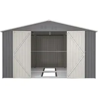 Large Outdoor Storage Shed, Metal Galvanized Steel Garden Shed with Floor Frame 1