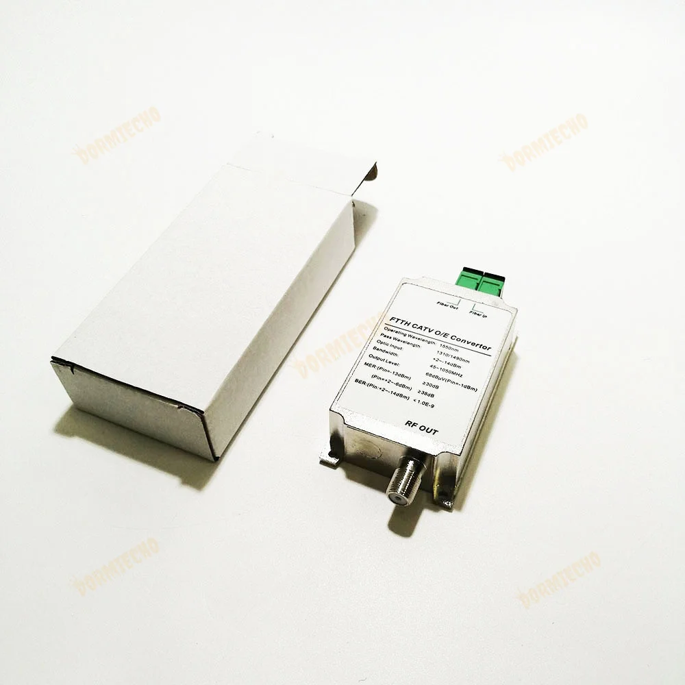 New CATV 1310nm/1490nm/1550nm Mini FTTH Receiver Fiber Optical Minimode Indoor WDM Node RF Converter Triplexer AGC No Power