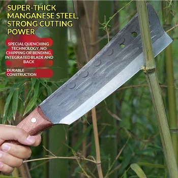 High-Manganese Steel Forged Chopstick Axe Large Size High-Hardness Tree Chopping Knife Wood Splitting Tool 1