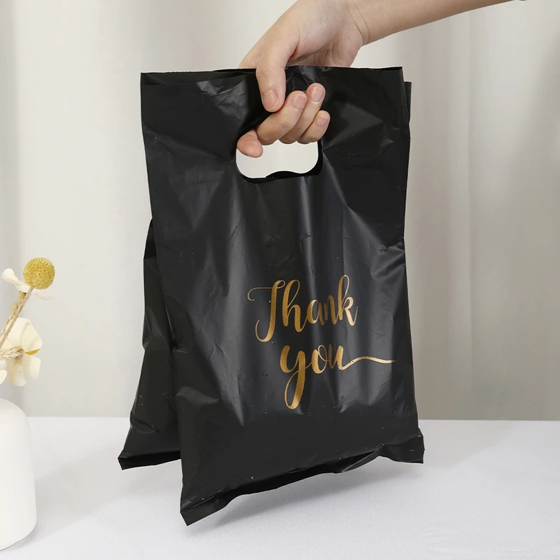 Thank You Plastic Gift Bags 100pcs Gift Wrapping Supplies Perfect Thank You Gifts Party Decor