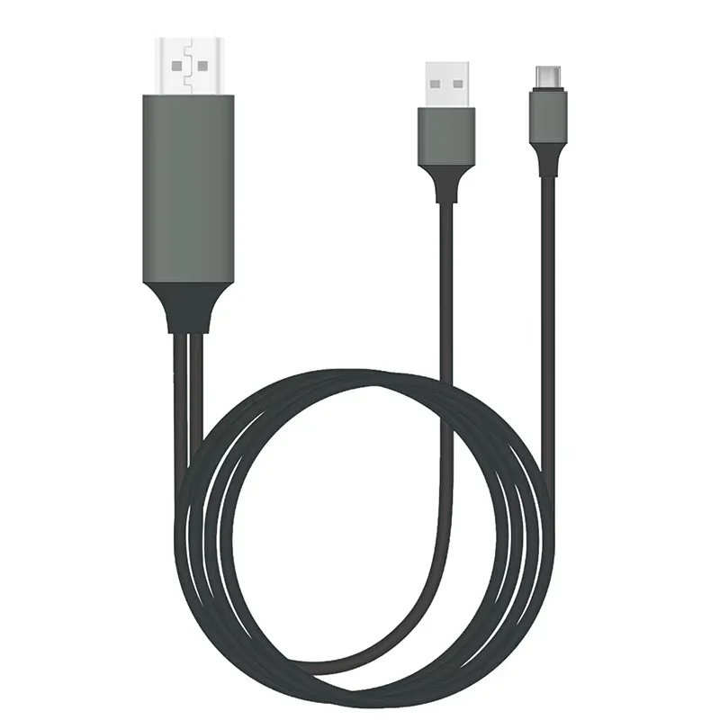 Laptop Connected To TV With HDMI-compatible Cable