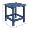 Outsunny Adirondack Side Table, Square Patio End Table, Weather Resistant 15" Outdoor HDPE Table for Porch, Pool, Balcony, Blue 3