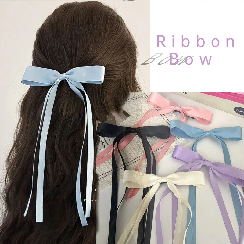 Vintage Ribbon Bow Cute Hairpin Hair Claw Side Clips for Women Girls Kids Child Gift Wedding Party Hair Accessories Headwear