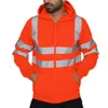 Zip Up Hoodies Mens Road Work High Visibility mens clothing Long Sleeve Bright Reflective 1