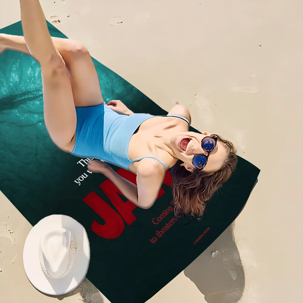 Classic Movies JAWS Movie Beach Towels Shower Towel Sauna Travel Spa Microfiber Quick Dry Gym Accessories Cute Room Decor 3