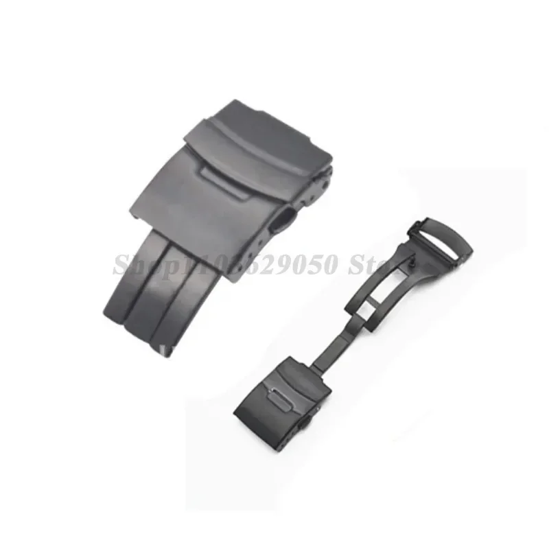 Silver Folding Safety Milled Clasp - Stainless Steel Deployant Watch Buckle Replacement