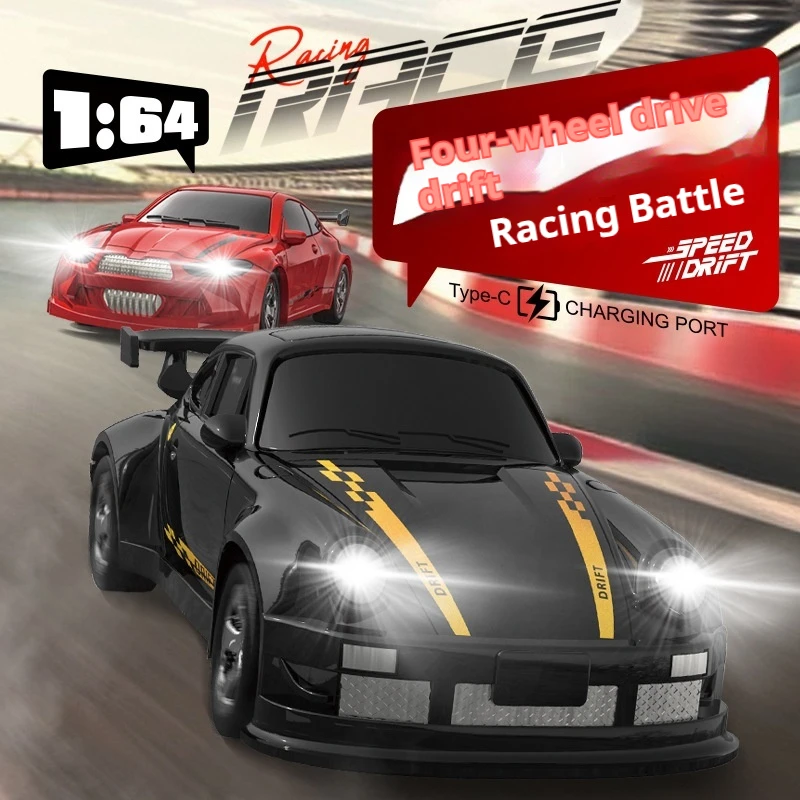 New Kf20 1:64 Drift Rc Car Four-Wheel Remote Control Car Racing Car Full Proportions Desktop Competition Toy Boys Perfect Gifts 3