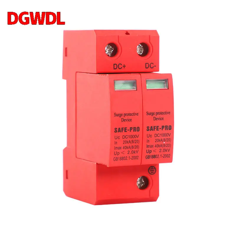 

Photovoltaic DC SPD 2P/3P DC12V 24V 48V 500V 690V 800V 1000V 20KA~40KA Surge Protector Protective Device Lightning Protection