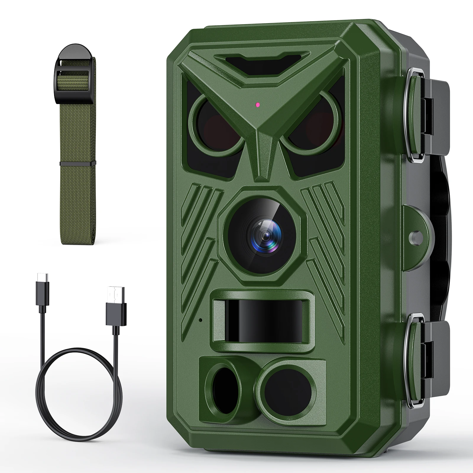 Caméra de chasse HD infrarouge 2.4 pouces vidéo trail vision nocturne détection mouvement surveillance