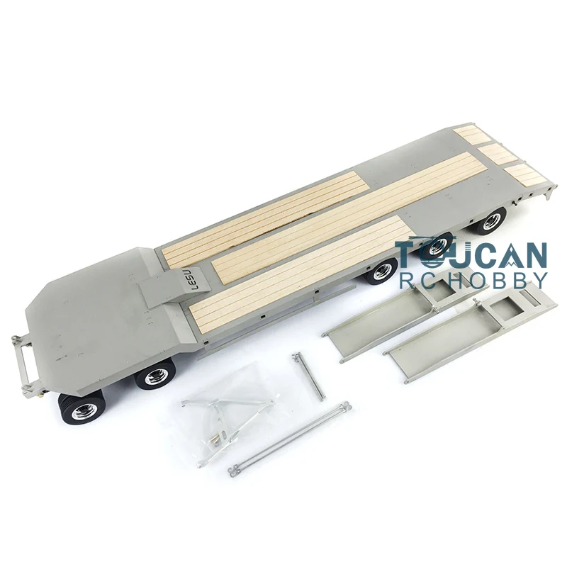 LESU RC Metal Trailer for 1/14 RC Tractor Remote Control Dumper Electric Truck Hydraulic Excavator Tamiyaya Model Toys TH02005 4