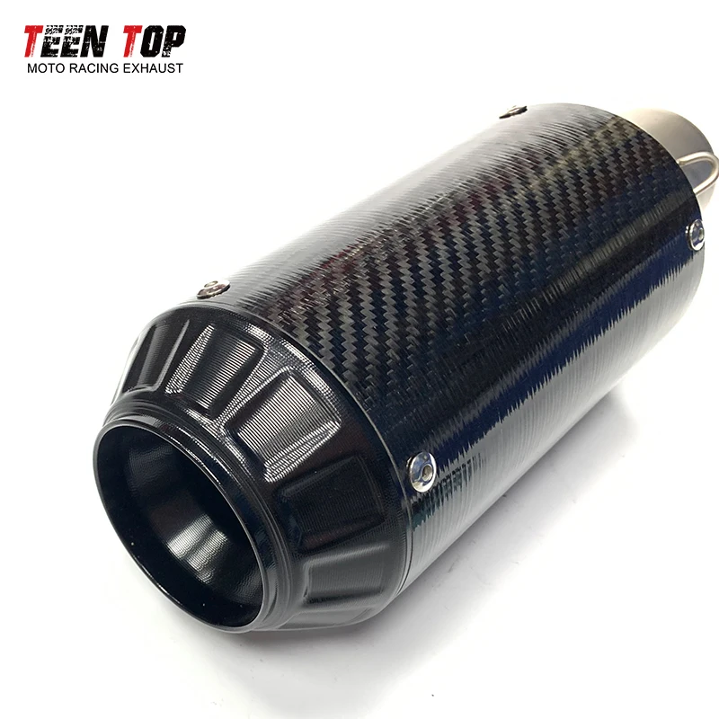 Universal Motorcycle Exhaust System 51mm Carbon Fiber Muffler Tornado 302R Leoncino BJ500 502C Pitbike Moto R1 R6 Ninjia250 Tube - Image 6