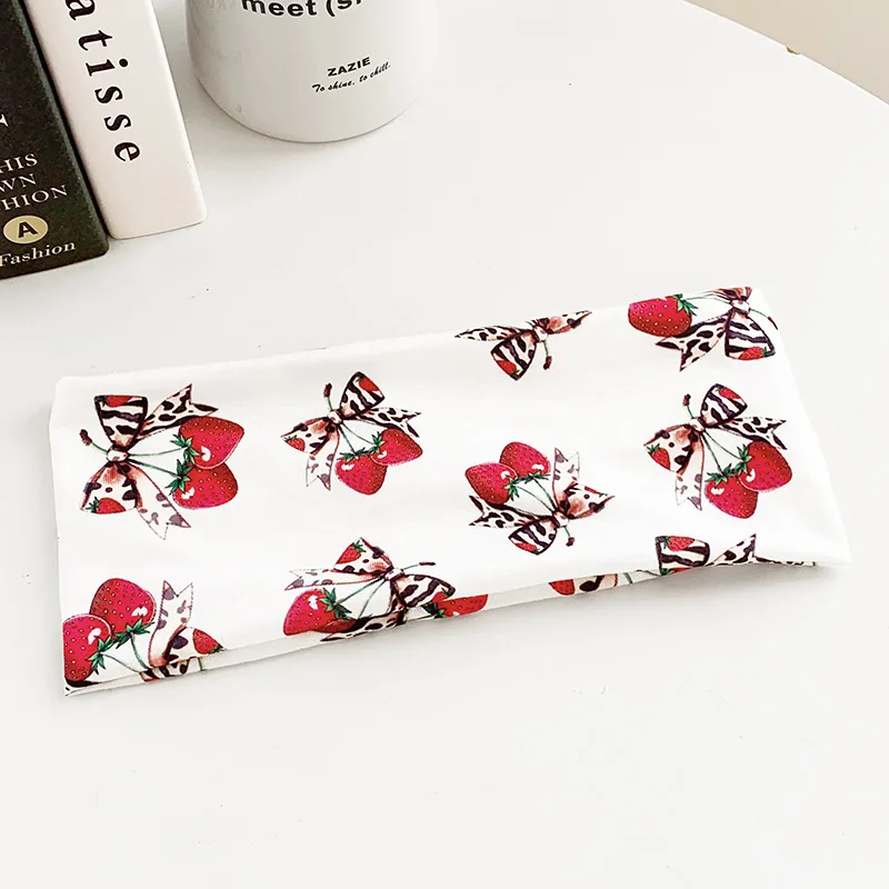 Bedruckte Stirnbänder für Frauen, weiche Baumwollmischung, Kopfbedeckungen, Weihnachten, Ozean, Obst, Turban, leicht, einfache Haarbänder, Haar-Accessoires – Detail 7
