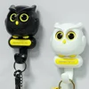Creative Wall Hanger Automatic Open Close Eyes Owl Key Holder Key Hanger Storage Hook for Hanging Towels Hats Coat Bags Key 3
