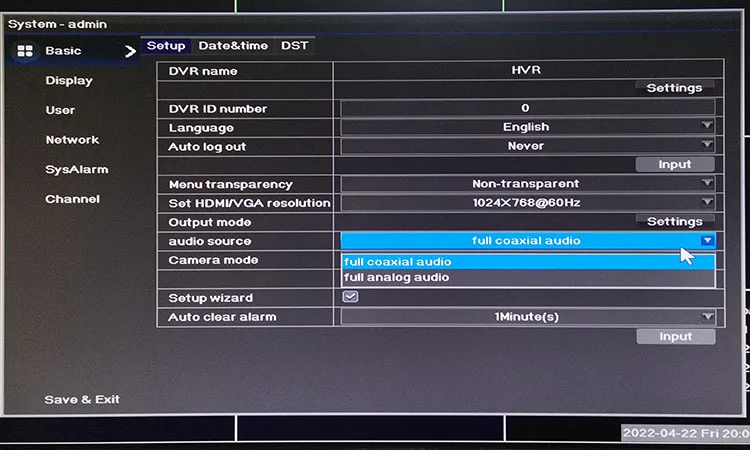 Oblasť inštalácie SATA pevného disku v DVR