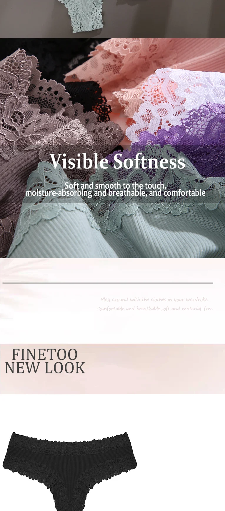 Description Picture 6 of itemSexy Lace Cotton Brazilian Pants Women Low Waist Panties Underwear Solid Color Ladies Briefs Lingere Underware Comfortable Women