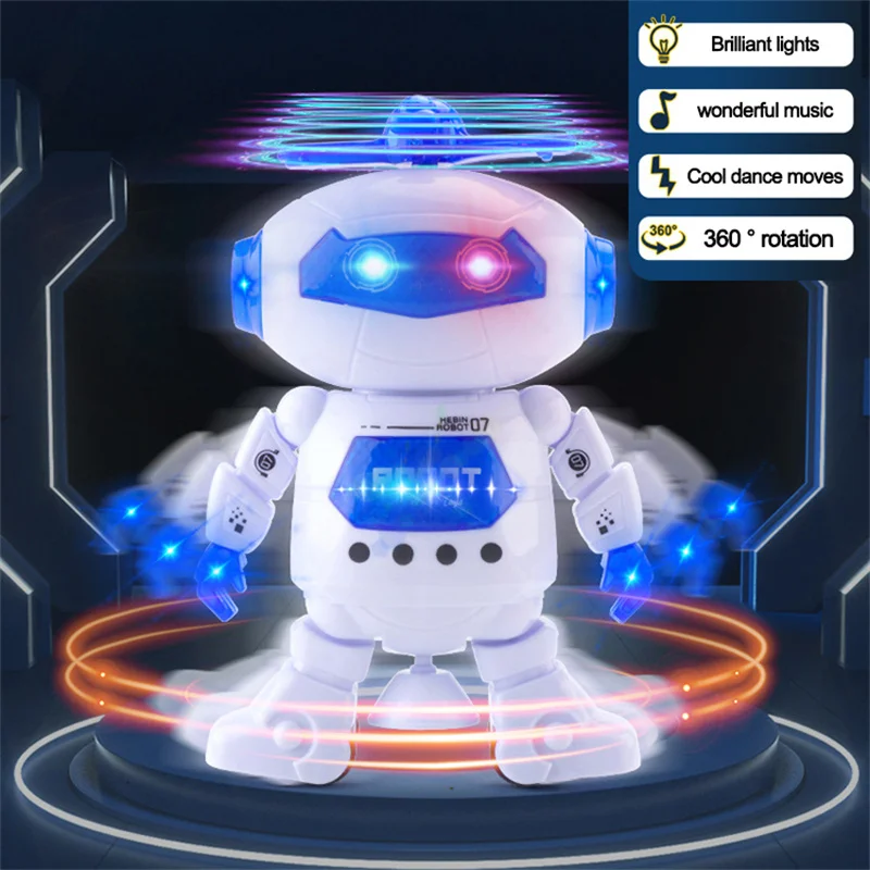 Robot Dance Toys Robot Toy Kids Musical Walking Dancing with LED Light for Boys Girls Xmas Gift