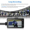 Motorcycle DVR Dash Camera with Front Rear Camera Dual Video Loop Recording Waterproof Motorbike Driving Recorder Cam XY 6