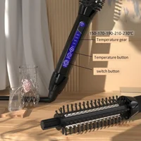 Brosse à cheveux professionnelle en céramique, bigoudi électrique, peigne, rouleau à friser, fer à friser 4